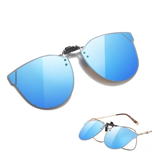 Wnddle Sonnenbrille Clip, Polarisiert Clip auf Sonnenbrillen, UV400 Sonnenbrille Clip, Polarisierte Clip-on Nachtfahrbrille