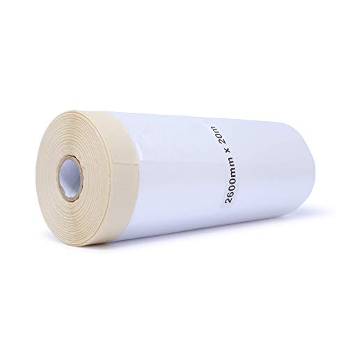 gws Maler-Abdeckfolie mit Krepp-Klebeband 9 Rollen Faltmasker für Maler- & Gipserarbeiten Maskerband in Profi Qualität je Rolle 2700 mm x 16 m