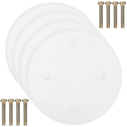 Gatuida Decken-Abdeckung: 4 Runde Abdeckplatten Für Schaltkästen Weiße Runde Flache Wandlochabdeckung Aus Kunststoff Mit 8 Metall-Mittelschrauben Für Das Homeoffice