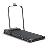 BLACK LORD Laufband mit Handläufen 2,2 PS – Laufband mit Geschwindigkeitsregelung 1-12 km/h für Zuhause, Büro & Fitnessstudio, Elektro-Heimtrainer für Walking, Jogging(Schwarz)