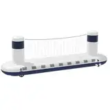 KHZKHC Aufblasbares Pool-Volleyball-Spielset, Sommer-Poolspiele, Mit Aufblasbarem Anker, Aufblasbarem Ring, Aufblasbarem Volleyball, Volleyballnetz, Hochelastisches, Verdicktes PVC