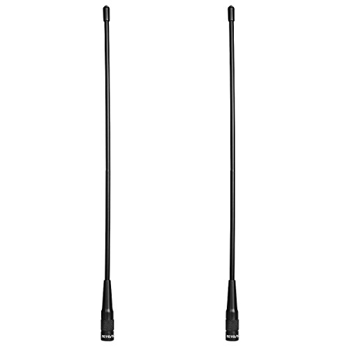 Retevis RHD771 Funkgerät Antenna SMA-M Dual Band UHF/VHF Antenne Kompatibel mit Walkie Talkie Retevis RT1 RT3S RT81 RT82 RT83 Baofeng UV-3R TYT MD-380 MD-280 Woxun KG-UV9D KG-UV6D (2 STK.)