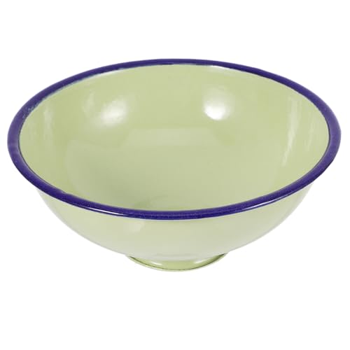 MAGICLULU Emaille-reisschüssel Bowl Schüssel Große Emailleschale Obstschale Für Die Küchentheke Rührschüssel Für Brot Emailleschale Groß Emailleschalen Vintage Waschbecken Aus Emaille Green
