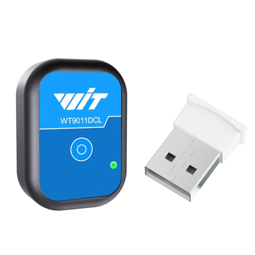 [Bluetooth Mini 5.0 Beschleunigungsmesser + Neigungsmesser] WT9011DCL MPU9250 9-Achsen Gyroskop Hohe Präzision + Winkel + Magnetometer mit Kalman Filter, 3-Achsen IMU AHRS Sensor Low Energy für