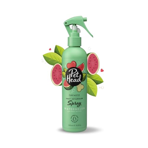 Pet Head Furtastic Entwirrungsspray für Hunde | Wassermelonenduft | Pflegt & macht langes, lockiges Hundefell weich | pH-Neutral | Vegan & Tierversuchsfrei | Sanfte Formel für Welpen | 300ml