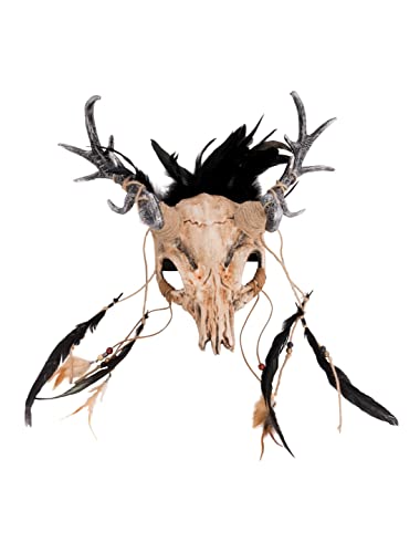 Maske mit Geweih beige