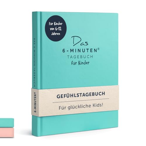 6-Minuten Gefühlstagebuch Kinder 6-13 Jahre - Tagebuch Mädchen & Jungs - Tagebuch Kinder zum Gefühle verstehen, Selbstbewusstsein & Achtsamkeit aufbauen