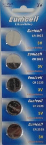 5 x CR2025 BR2025 DL2025 KCR2025 Lithium Knopfzelle Batterien für Samsung 3D-Brille