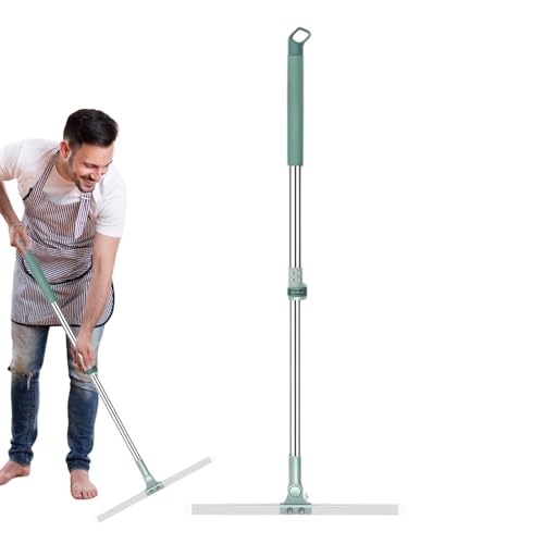 Generic Bodenbesen, Silikonbesen | Tierhaarentferner mit Vista-Teleskopstiel – Multifunktionsbesen, ideal zum Reinigen von Wohnzimmer, Küche, Badezimmerboden, Badezimmer, Toilette mit Bodenabzieher