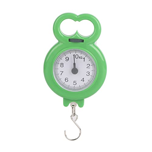 Tragbare 10-kg-Hängefederwaage Mit Verdecktem Haken Zum Angeln, Einkaufen Und Wiegen(Grün)
