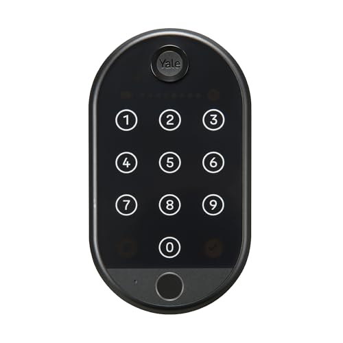Yale - Smart Keypad 2 - Fingerprint- 05/303000/BL - Schwarz - Funktioniert mit Yale Smart-Geräten - Schlüsselloser Zugang - Persönlicher Zugangscode - Eingabe per Fingerabdruck - Hintergundbeleuchtung