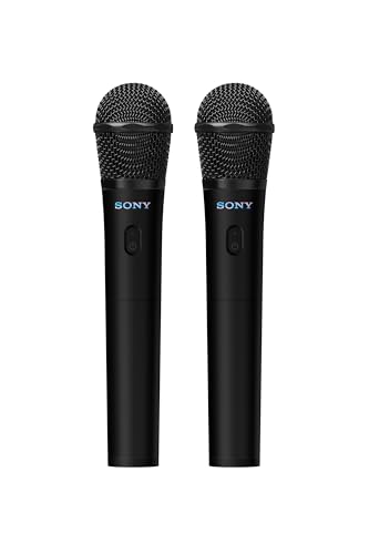 Sony ULTMIC1 - Kabelloses Mikrofonset mit 2 Mikrofonen und Empfänger, erweiterte Rauschunterdrückung, Duettunterstützung, 20-Stunden-Akku, stoßfest, perfekt für die ULT Power Sound Serie - Schwarz
