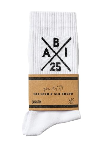 StickyMemes030 Abitur 25 Socken/Abi 25 Socken Tennissocken Größe 38-46