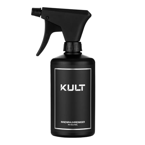 KULT Premium Auto Innenraum Reiniger 500ml - zur Reinigung von allen Oberflächen im Auto Innenraum - mit hochwertigem Duft & pflegender Wirkung für Textil, Kunststoff, Leder, Alcantara, Lenkrad & mehr