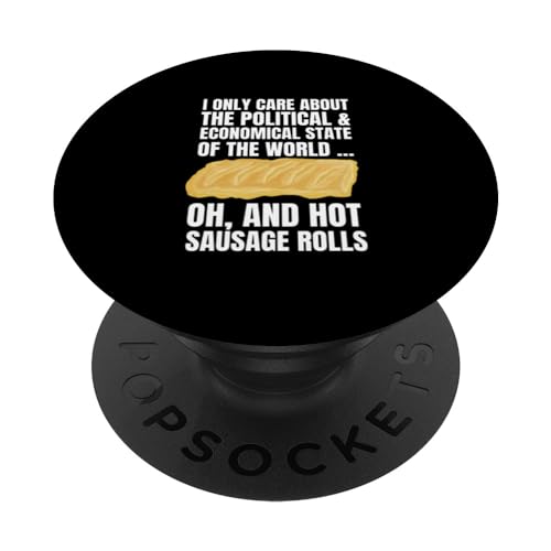Lustige britische Wurstbrötchen und Gebäckbäckerei PopSockets mit austauschbarem PopGrip
