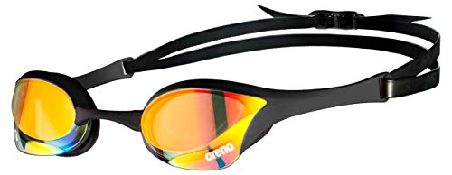 arena Cobra Ultra Swipe Mirror Unisex Race Schwimmbrille für Erwachsene, Taucherbrille mit Gebogenen Spiegelgläsern, Anti-Beschlag, UV-Schutz, 5 Austauschbare Nasenstege