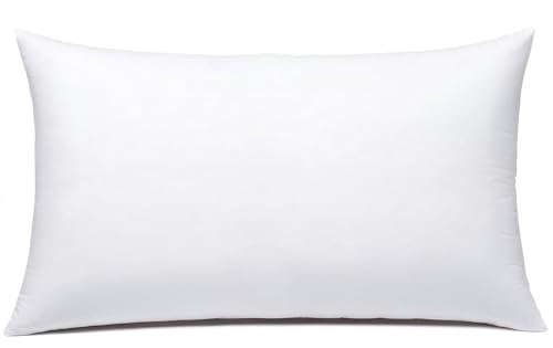 JIEITIVE Dekokisseneinsätze, hypoallergen, Premium-Kissenfüller, rechteckig, Lendenkissen für dekorative Kissenbezüge, Kissen-Set, 2,5 - 30,5 x 50,8 cm