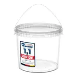 Garronda Eimer mit Deckel 5 L für die Lagerung von Lebensmittel- und Chemischen Produkten 5 Stück Transparent GD-0072