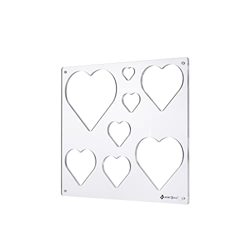 12 * 10" Zoll Herz Inlay Vorlage, Router und dekorative Vorlagen für die Holzbearbeitung (Heart, Acryl)