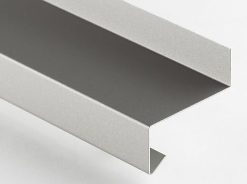 Fensterbank Tropfblech Alu Abschluss 5° 2mm Alu roh blank Tiefe=50-400mm 500mm, 750mm, 1000mm, 1500mm oder 2000mm (Fensterbank 2mm Alu roh 1000mm, 15/40/225/25)