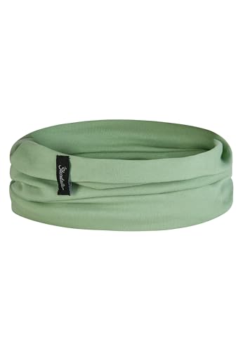 Sterntaler OCS Multifunktionstuch uni - softer Unisex Baby und Kinder Schlauchschal aus Singlejersey(Bio) - variabel tragbar als Mütze, Stirnband, Schalmütze, Halstuch oder Bandana- eisgrün, Größe 2