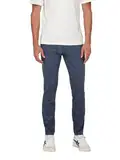ONLY & SONS Herren Chino Hose ONSMARK Slim Check 9887 - Slim Fit - Stretch, Größe:34W / 32L, Farbe:Dress Blues 22019887