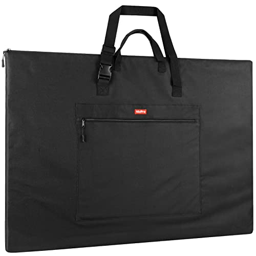 Nicpro Künstler Portfolio Tasche 61 x 91,4 cm, Nylon Zeichentasche Wasserdicht mit Schulter und Tragegriff, Zeichenbrett Tasche für Poster Skizzieren Zeichnen Kunst Artwork Lagerung