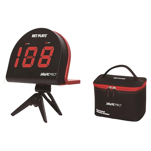 NET PLAYZ Speed Radar Smart Pro Geschwindigkeitsmessgerät, Geschenke für Fußball, Tennis, Baseball, Golf Spieler, Trainer und Fans, Schwarz