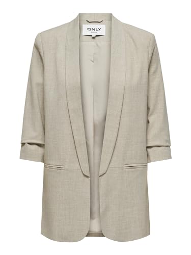 ONLY Women's ONLELLY 3/4 Life TLR NOOS Blazer, White Pepper,40