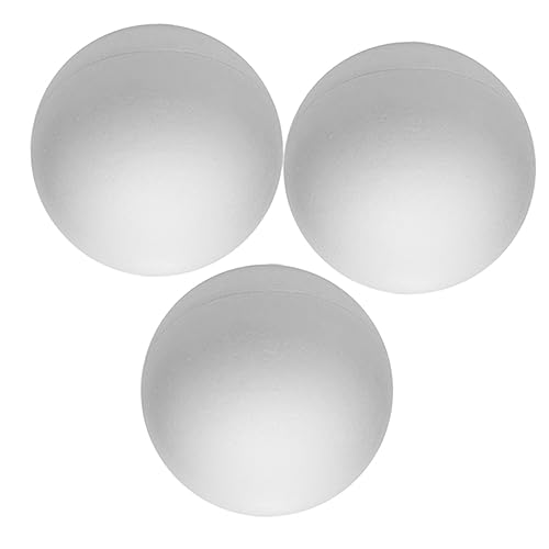 Housoutil 3 Stück Hohlkugel aus Schaumstoff Handwerk Dekoration Schaumstoff mit hoher Dichte groß Schäume Ornament handgefertigter Schaumball Party Gefälligkeiten DIY bälle Folge Weiß