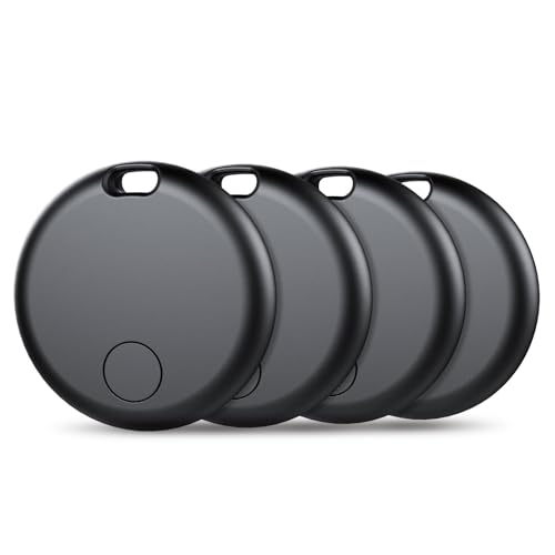 Air Tag Schlüsselfinder, Air Tracker Tag Kompatibel mit Apple Wo ist? APP (Nur iOS), Koffer Tracker für Gepäck/Taschen/Key, Batterielebensdauer EIN Jahr, IP67 wasserdicht(4er Pack)