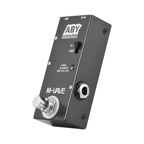 Sunydog ABY Line Selector AB-Schalter Mini-Gitarreneffektpedal True Bypass Gitarren-Bass-Pedal AB-Box – ABY-Kanalschalter