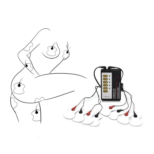 Hmxseu SM Brustvergrößerung Elektrische Brust-Patch Elektro Shock Brust Massagegerät Elektrostiimulation Set Elektrische Erotik Extrem Sexspielzeug Klitoris Stimulator für Frauen Paare (8 Scheiben)