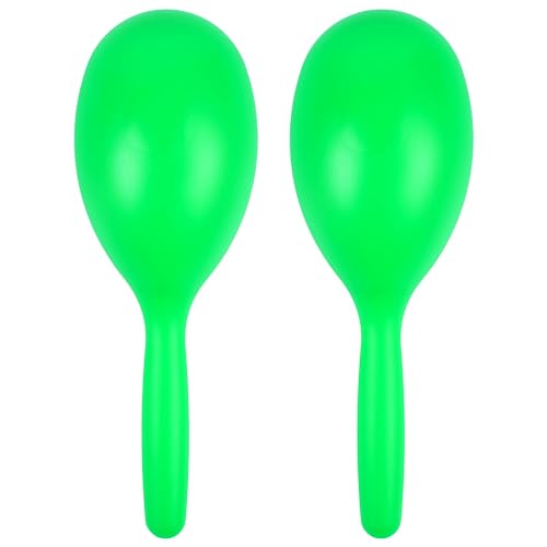 A-Star Maracas-Paar aus grünem Kunststoff – 20 cm große Shaker-Rassel, Percussion-Rhythmusinstrument