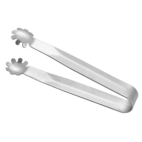 Würfelzuckerzange, Edelstahl, Eiswürfelzange, Lebensmittelklammern, Grillzange, Vorspeisenzange, Küche, Kochzange, Lebensmittelpinzette für Tee, Kaffee, Party, Grillbuffet