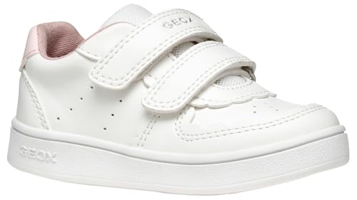 Geox Jungen Mädchen B ECLYPER Girl A Sneaker, White/Lt Pink, 27 EU