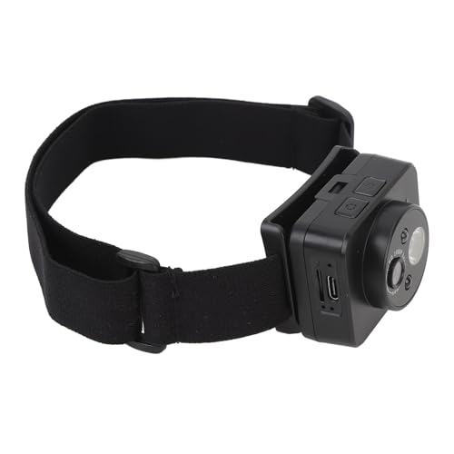 Am Kopf Montierte Action-Kamera, Intelligenter LED-Scheinwerfer-Video-Camcorder, 45 Grad Verstellbar für die Wartung von Campingfahrzeugen, Nächtliches Lesen, 1000-mAh-Akku