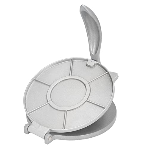 Tortilla-Presse, Robuste Quesadilla-Maschine für Zuhause, Pasta-Läden, Aluminium-Tortilla, 7,7 Zoll, Rostfreie Legierung, Silber