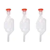 Kiuiom Gärröhrchen,Fermentation Röhrchen,Transparent Gärung Airlock,Wein-Rückschlagventil,Gärung Ventil 3PC Gärröhrchen Kunststoff Gärspund Stopfen für Die Weingärung Wein Bier Herstellung
