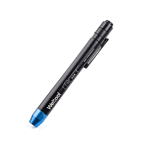 Weltool M6-BL Medical LED-Stiftlicht Diagnostikleuchte mit Pupillenlehre für Krankenschwestern Ärzte Stiftlicht HNO-Nottaschen-Inspektionslampe mit Taschenclip (M6-BL)