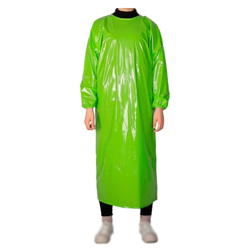 DHNDSDP Industrieschürze mit Ärmeln Und Schnürung TPU Lange Und Breite Schürzen Wasser- Und Fettdichter Kittel Leicht zu Reinigen Hochtemperatur-Laminierverfahren(Green,130x130cm/51.2x51.2in)