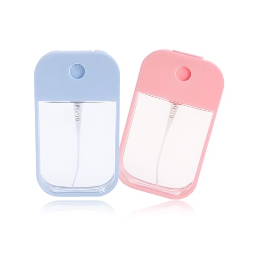 Generisch 2 Stück 45ml Mini Sprühflaschen für Parfüm & Körperpflege – Refillable Kartenform, Feinnebel Zerstäuber, Clean Girl Kosmetik Zubehör, Auslaufsicher für Reisen & Alltag