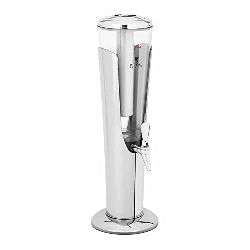Royal Catering RCSD-4 Saftspender 3 L Kühlsystem mit LED-Beleuchtung Getränkespender Getränkespender mit Zapfhahn