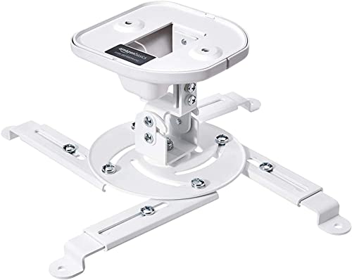 Amazon Basics Neigbare Projektor-Halterung für die Decke/Wand, Traglast: 15 kg, Weiß