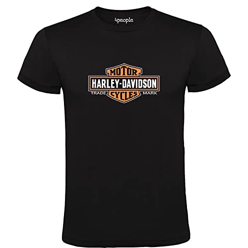 T-Shirt Harley Davidson Logo schwarz 100 % Baumwolle Herren Größen S M L XL XXL, Schwarz , XL
