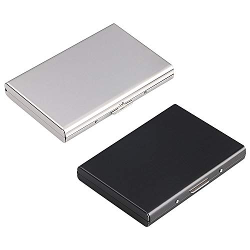 Vicloon 2 StückKartenetui Kreditkarten, RFID Blocking Kreditkartenhülle Kreditkarten aus Aluminium, Visitenkarten Etuis 6 Fächer, RFID & NFC Schutz Kreditkartenetui für Damen, Herren