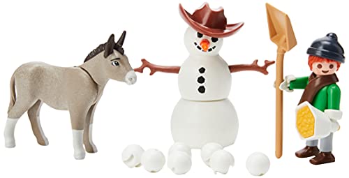 PLAYMOBIL DreamWorks Spirit 70398 Schneespaß mit Snips & Herrn Karotte, Ab 4 Jahren