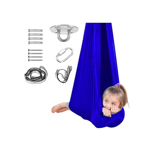 Outdoor Sensorische Schaukeltuch, Verstellbare Hängesessel Indoor Vertikaltuch, Dehnbare Yoga Hängematte Set Swinger Air Fliegen Yoga-Schaukel Hammock Swing Für Kinder Erwachsene Schwingen Bis 200 Kg