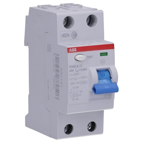 ABB F202 A-25/0.03 Fehlerstrom-Schutzschalter - 2P - Typ A - 30 mA - 25 A 2CSF202101R1250