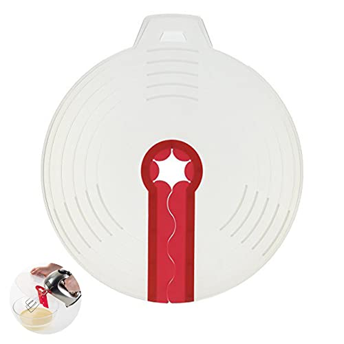 Wenxiaw Spritzschutz Rührschüssel Universal Spritzschutz Mixer Silikon Spritzschutz Schüssel Deckel zum Schlagen von Eiern und Schlagsahne, Verhindert Lästiges Spritzen des Teigs Beim Mixen, ø 31 cm